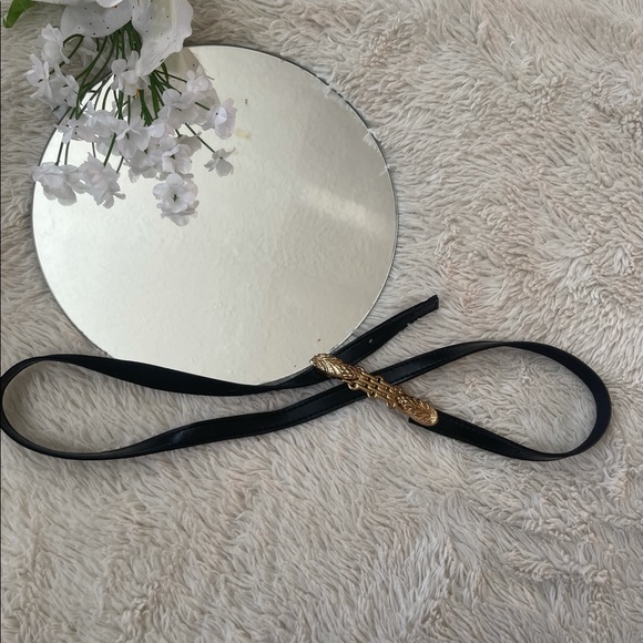 Vintage Accessories - Vintage Gold Front Buckling Belt